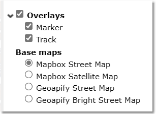 Map style selector Map style selector