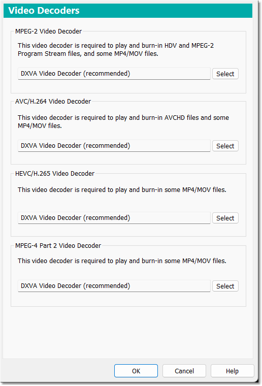 Video Decoders Video Decoders